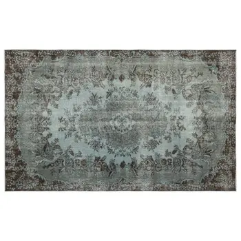 

Handmade Blue Vintage Overdyed Turkish Area Rug 173x276 Cm-5'8''X9'1''
