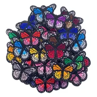 Buy 5Pcs Embroidery Butterfly Patches For Clothing Iron On Patch Appliques Stickers Fabric Accessories 3.0 x 4.4 cm Online