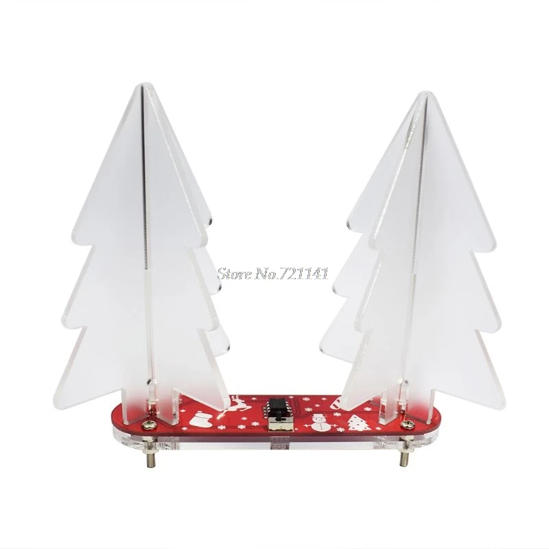R1 Рождественский подарок X-mas DIY полноцветный светодиодный 3D Акриловый Электронный Обучающий набор для рождественской елки с акрилом и Прямая поставка - Цвет: R1