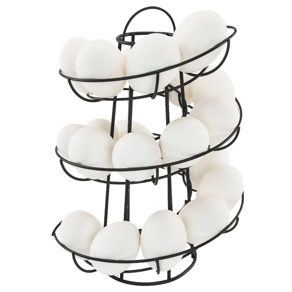 Egg Skelter Deluxe Spiraling диспенсер стеллаж корзина для хранения до 24 многофункциональная стойка для хранения кухонный инструмент