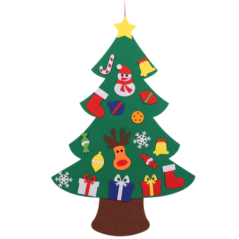 Felt Christmas Tree for Kids 3.2Ft Diy with Toddlers 18Pcs Ornaments Children Xmas Gifts Hanging Home Door Wa | Электроника