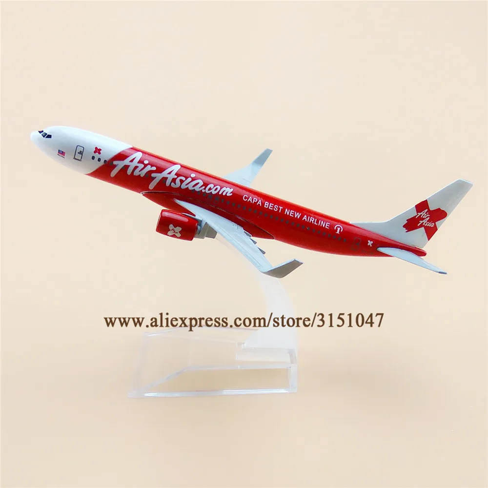 Модель самолета из металлического сплава Red Air Asia Airlines B737 модель Азия Боинг 737