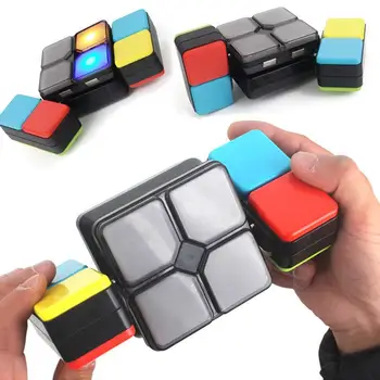 

Intelligent Variable Magic Cube With LED lights Challenge Children's Electronic Rubik Cube Puzzle Toy Anti-Stress DIY Gift