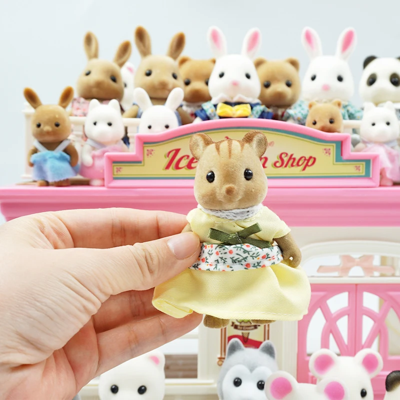 1:12  Forest Animal Family Mini  Rabbit Bear Panda doll girl play house doll setForest Family Villa Furniture Set Toys 5