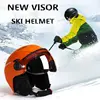 MOON Professional Half-covered Ski Helmet Integrally-molded Sports man women snow Skiing Snowboard Helmets with Goggles Visor ► Photo 2/6