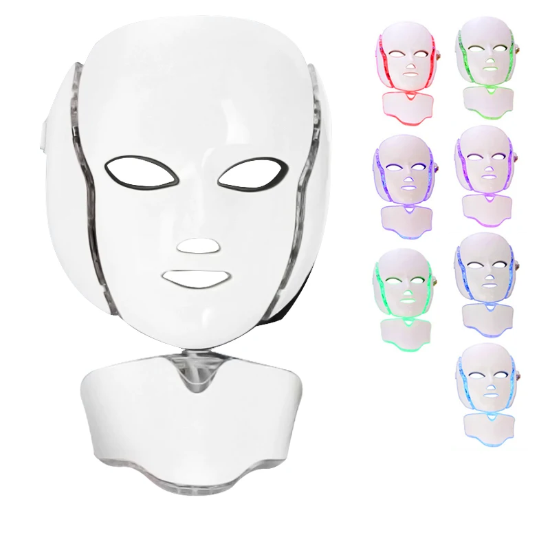  7 Colors Led Mask Spa facial masks Skin Rejuvenation Whitening Facial Beauty Daily Skin Care Mask L - 4000056211222