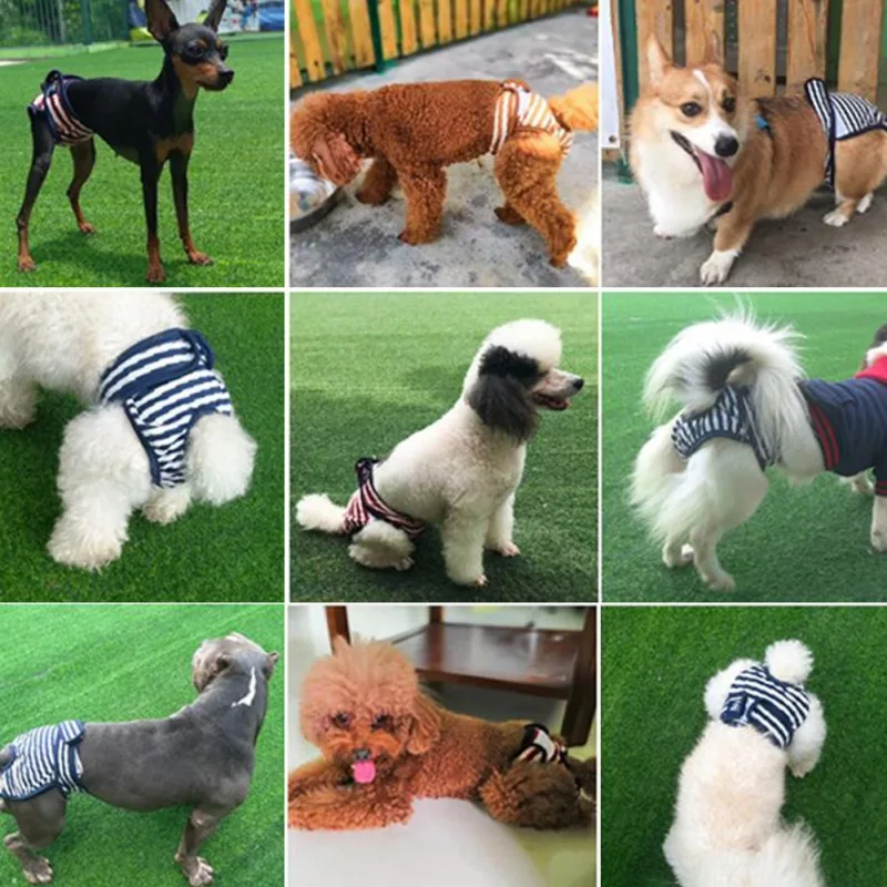 Dog Shorts Panties Menstruation Underwear Briefs Jumpsuit Pet Physiological Pant Diaper Sanitary for Female Dog Washable dog diapers pet diapers dog nappies dog shorts