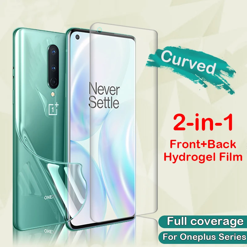 Hydrogel Film On the Screen Protector For OnePLus 7T 6T 5T 8T Pro Full Cover Soft 7 6 5 8 9 9R Nord |