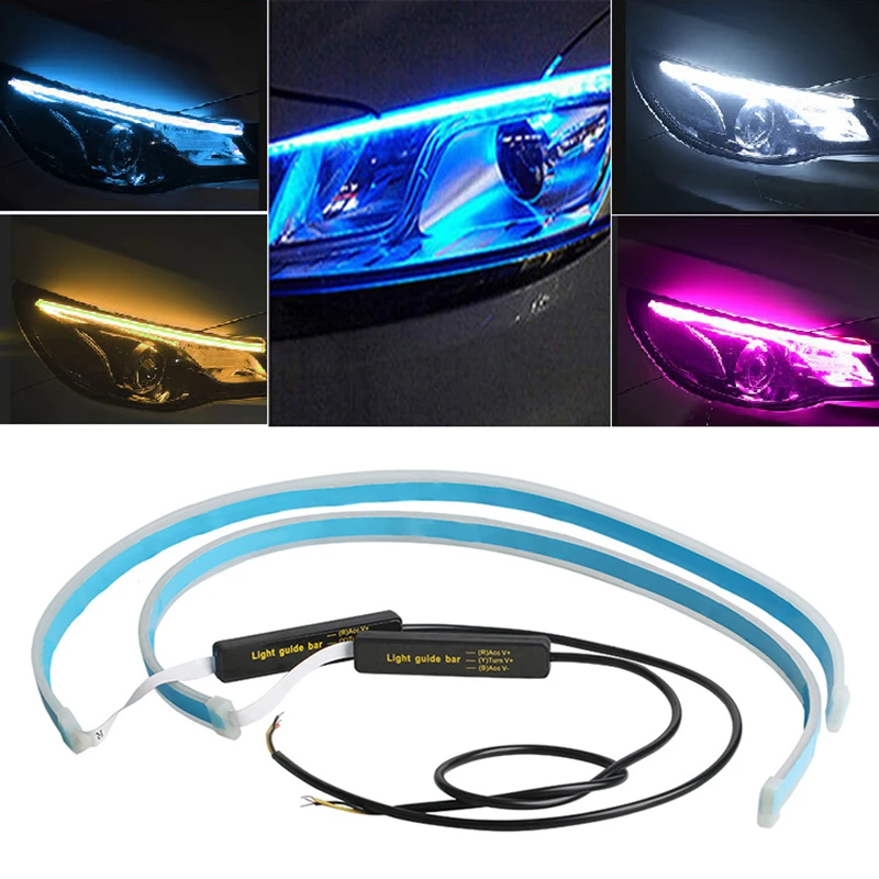 Universal Car Led Light Strip Car Drl Turn Signal Lamp Switchback