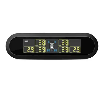 

Solar Power Wireless LCD TPMS Tire Pressure Monitoring System with 6 External T650 Sensors for Van RV Trailer Auto Accessories