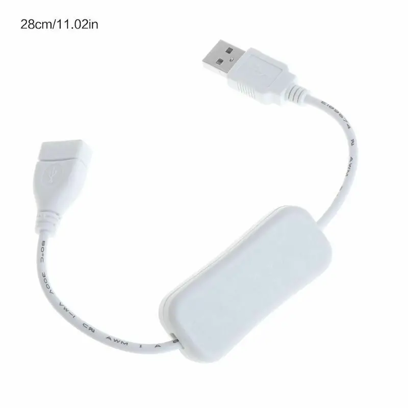 1 шт. 28 см USB кабель с переключателем вкл/выкл Удлинительный переключатель для USB лампы USB вентилятор линия питания прочный горячая Распродажа адаптер