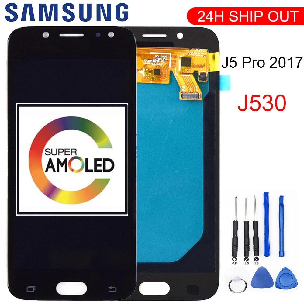 Супер AMOLED lcd для SAMSUNG Galaxy J5 Pro J530 J530F J530FM SM-J530F J530G/DS lcd дисплей кодирующий преобразователь сенсорного экрана в сборе