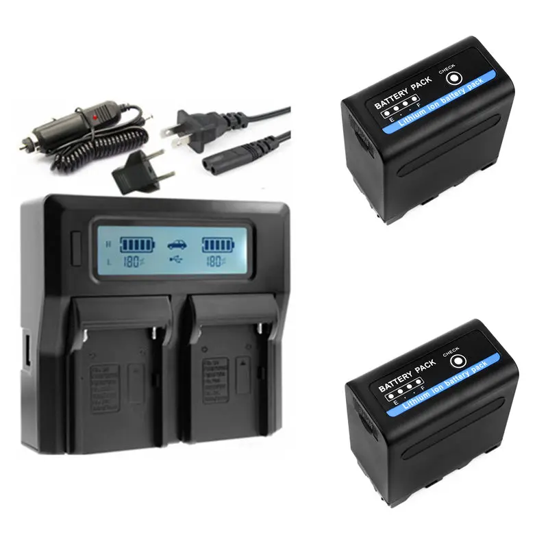 

NP-F980D NP-F970 NP-F960 NP F970 NP F960 NP-F750 NP-F760 Battery with LED Power Indicator for SONY MC1500C 190P MC1000C TR555