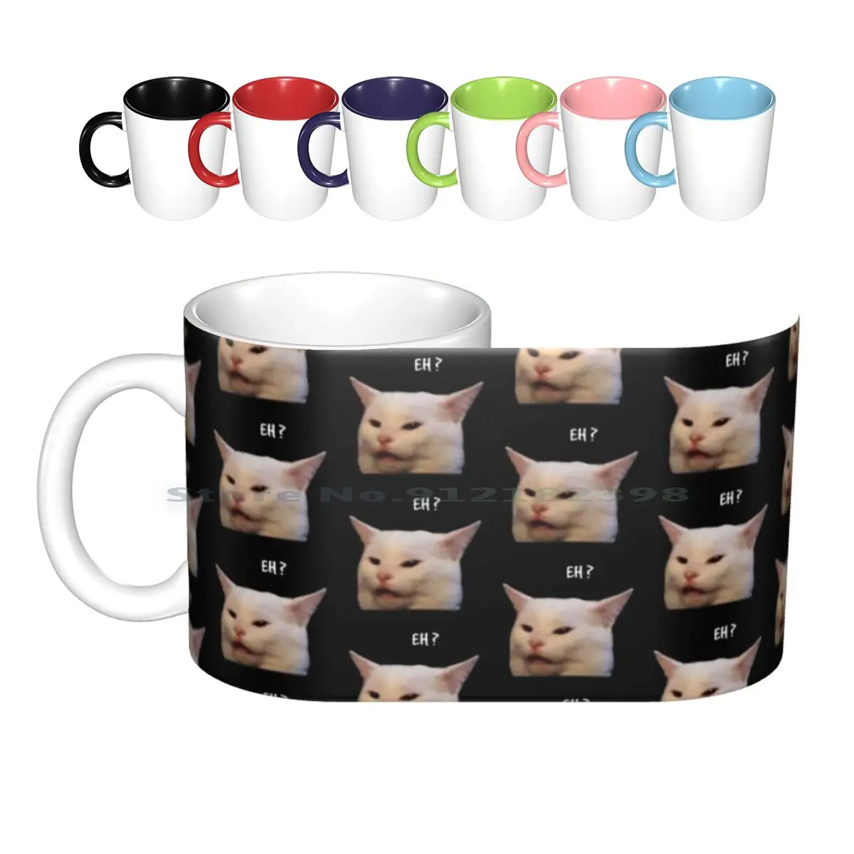 Smudge The Cat , Table Cat-Funny Memes Tazze In Ceramica Tazze Da Caffè Tazza Da Tè Al Latte Sbavature The Cat Cat Table Table Cat Buzz