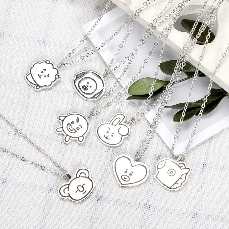 Корейская версия Instagram ожерелье с мультяшными животными унисекс модный колледж