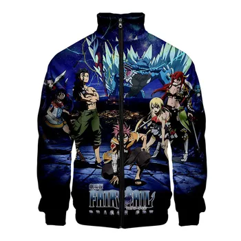 

Fairy Tail Windbreaker baseball jacket bomber jacket Men/Women 3D Anime Harajuku Cartoon Sweatshirts Japanese Streetwear