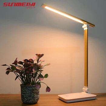 Dimmable Desk Lamp Led Reading Light Foldable Rotatable Touch Switch LED Table Lamp DC5V USB Charging Port Bedroom Night Light dimmable protect eyesight foldable reading led light table lamp touch control calendar alarm clock usb charging led lamp