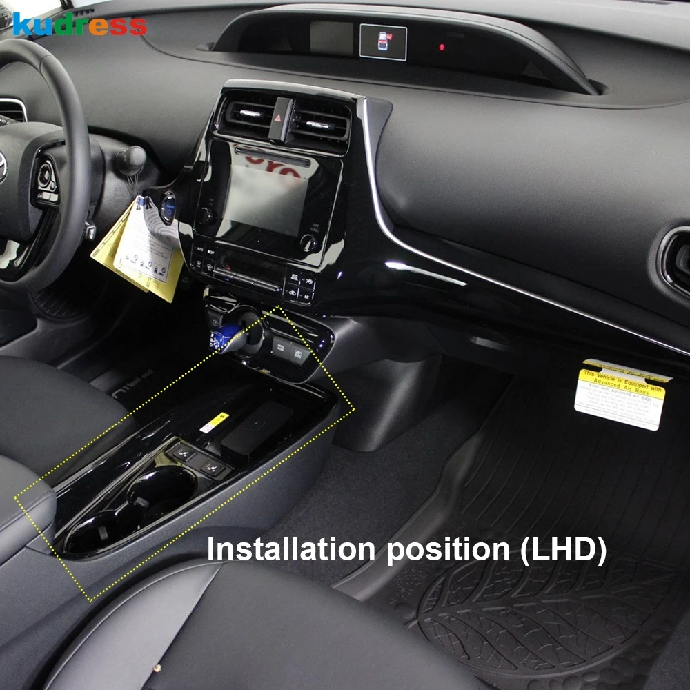 Для Toyota Prius хэтчбек аксессуары, панель переключения передач, держатель стакана воды, крышка, автомобильный Стайлинг, внутренняя отделка, полоса