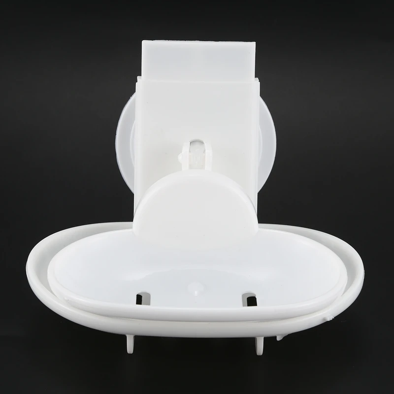 Двойной мыльница сильная присоска мыльница поддон для душа Ванная комната(белый