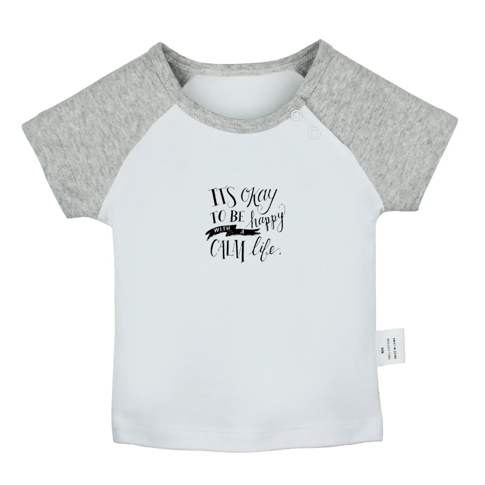 

Можно быть доволен спокойным дизайном новорожденных, футболки для малышей, Графический Реглан, цветные футболки с коротким рукавом, топы