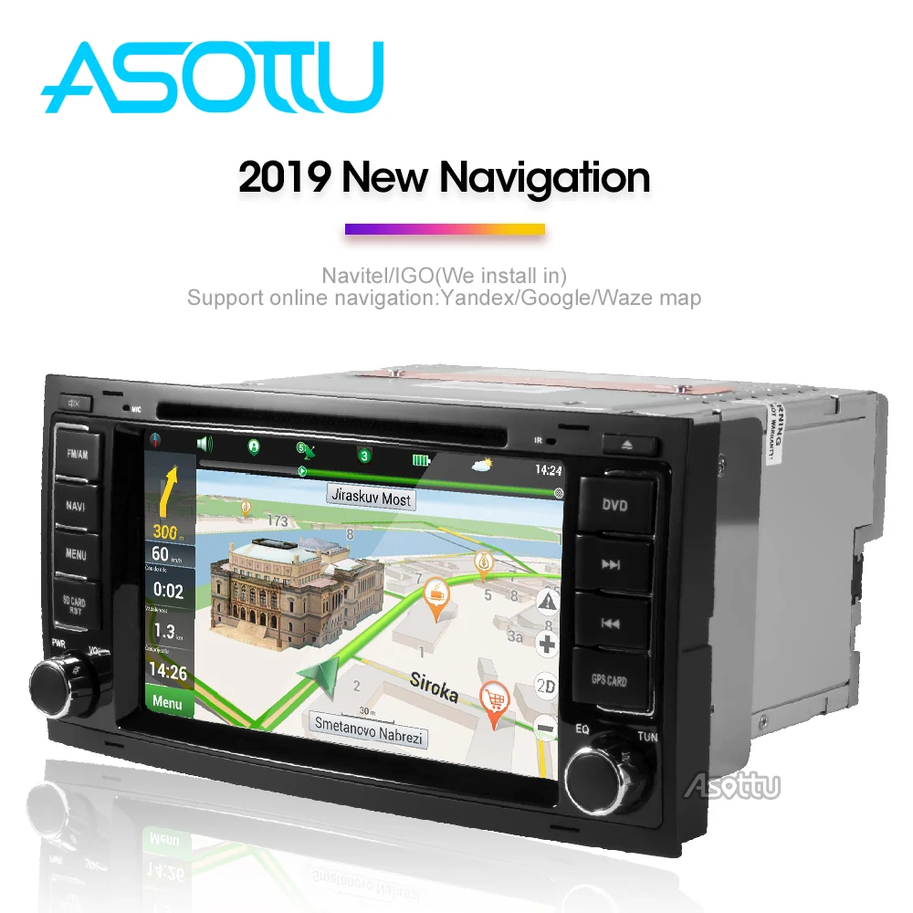 Asottu android 9 0 Автомобильная dvd навигационная система Радио для vw Touareg 2002 2007 gps