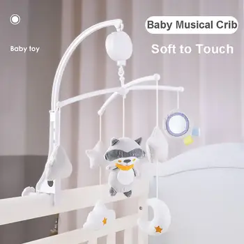 

Rattles Baby Toys Crib Mobile To Bed Toddler Holder Clockwork Music Box Bed Bell Toy Bear Handmade Mobile Toys For Children