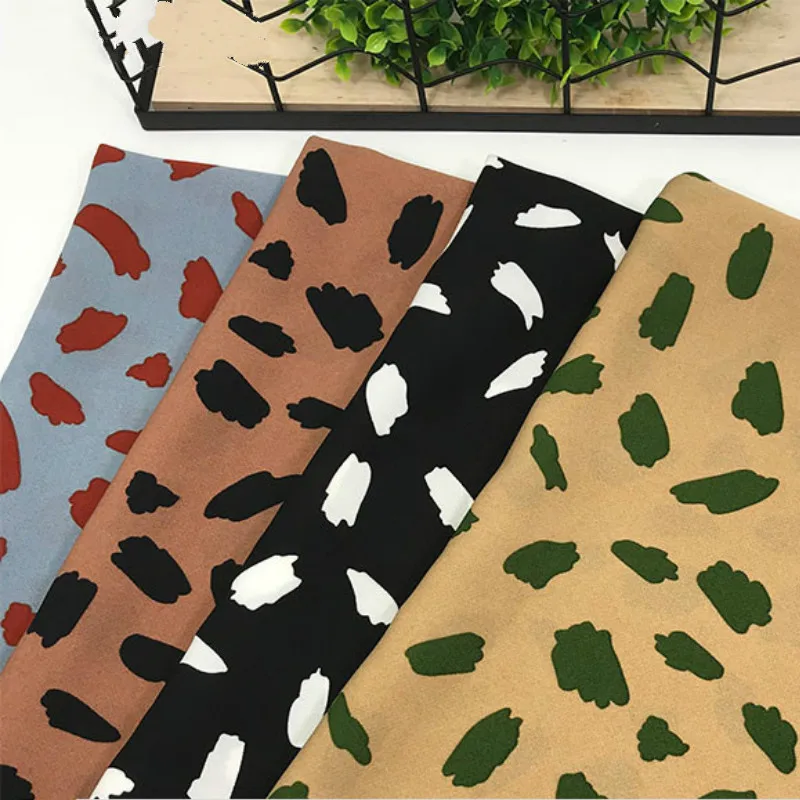 

Leopard Chiffon Printed Fabric Silk Polyester Fabric Dress DIY Sewing Textile Patchwork Fashion Chiffon Gauze Clothing Material