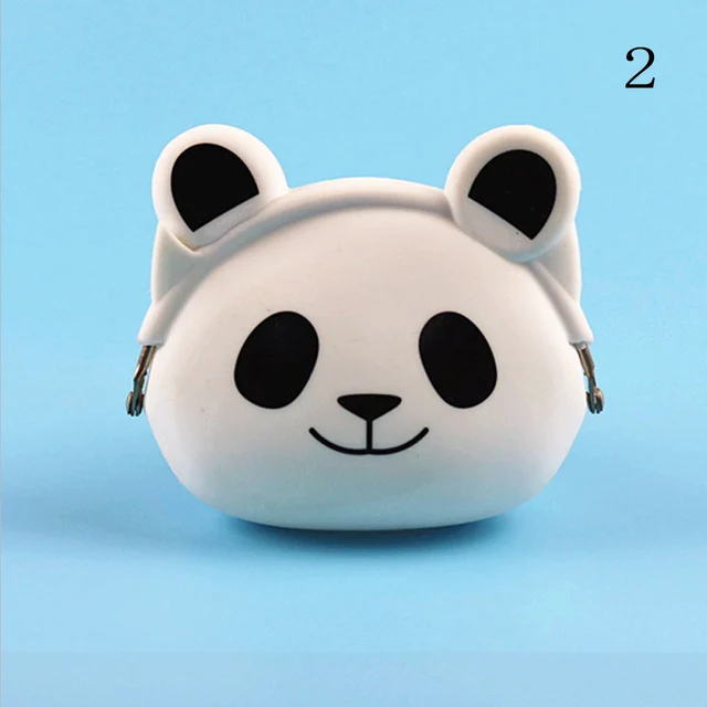 Lovely Women New Coin Bag custodia in Silicone animale Panda Cat Bear Mini Pouch borsa per monete cambio portafoglio borsa Hasp nuovi portafogli di Design 1
