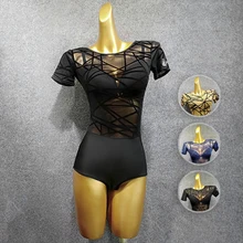 Дизайн топы для латинских танцев женский танцевальный костюм кружевное платье для сальсы/Танго Camisa Фламенго Женская одежда для латинских танцев для женщин VDB500