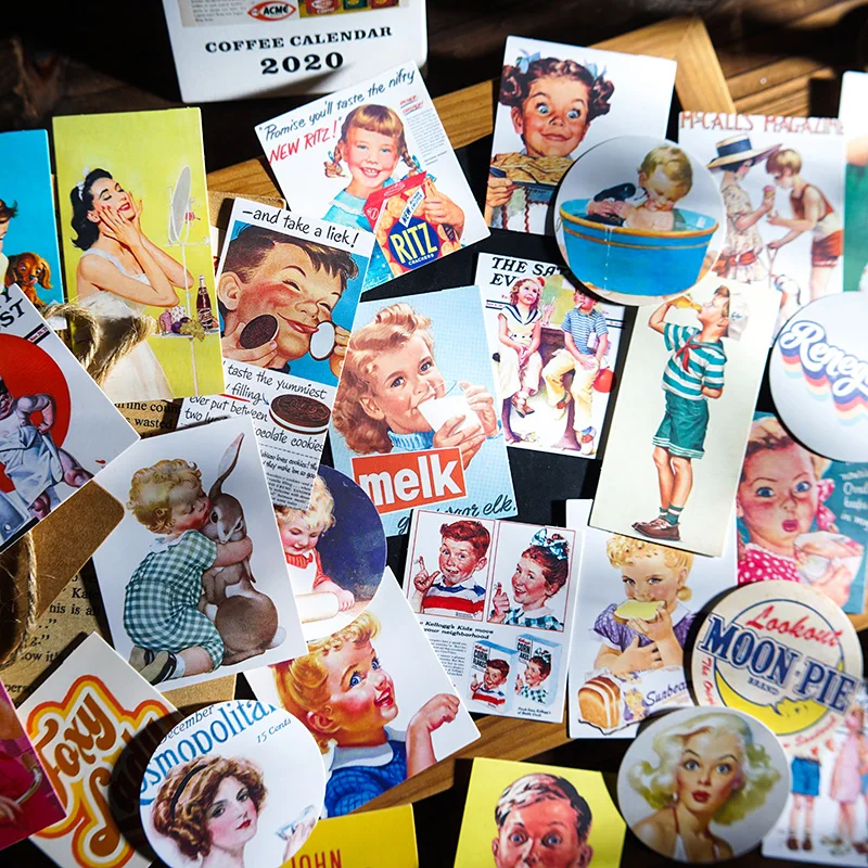 30pcs vintage cartoon stickers/Scrapbooking Stickers /Decorative