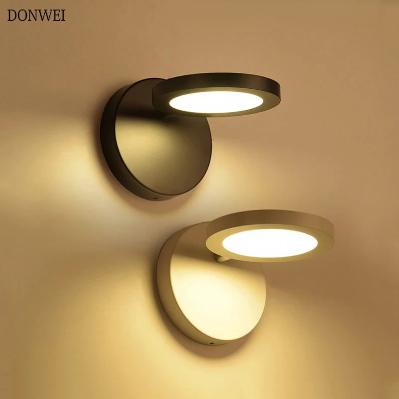

Nordic Minimalist LED Wall Lamp 360 Degree Rotation Bedside light Bedroom Bathroom Mirror Wall Light Corridor sconce AC90-265V