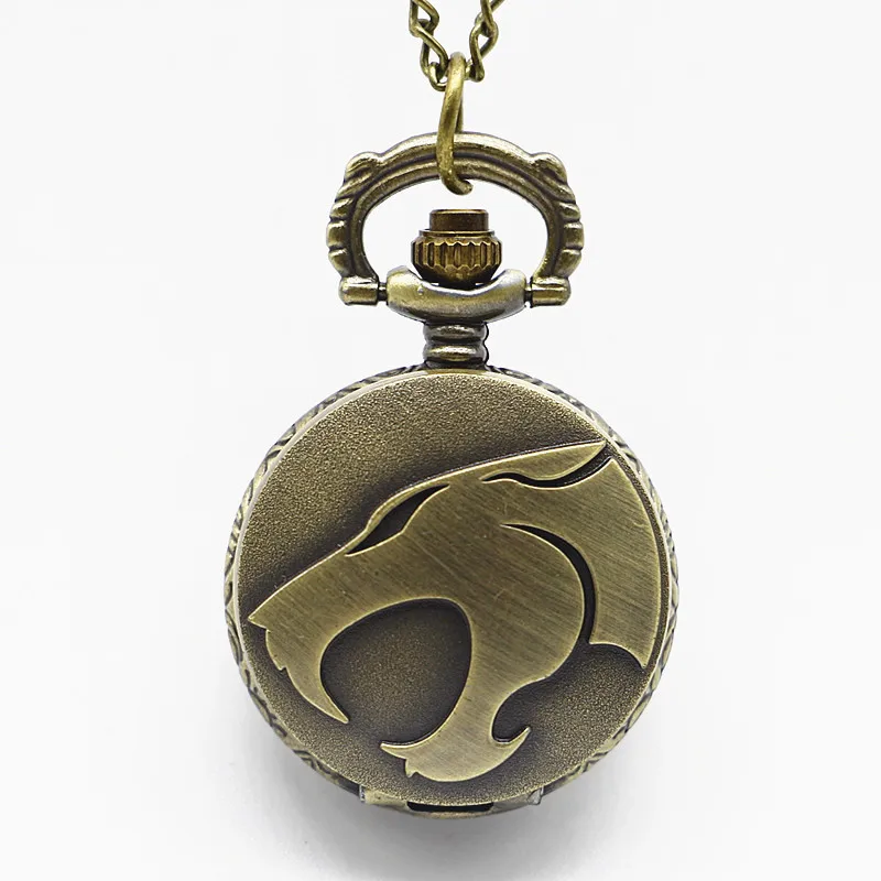 

Lovely Wolf Open Month Pattern Quartz Pocket Watch Necklace Pendant For Xmas Gift Steampunk Fob Watch