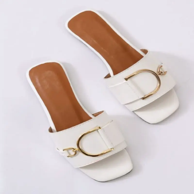 2021 Women Slippers Fashion Ladies Flat Heel Slides Summer Outdoor Beach Slip On Sandal Shoes Female Flip Flops Plus Size 45