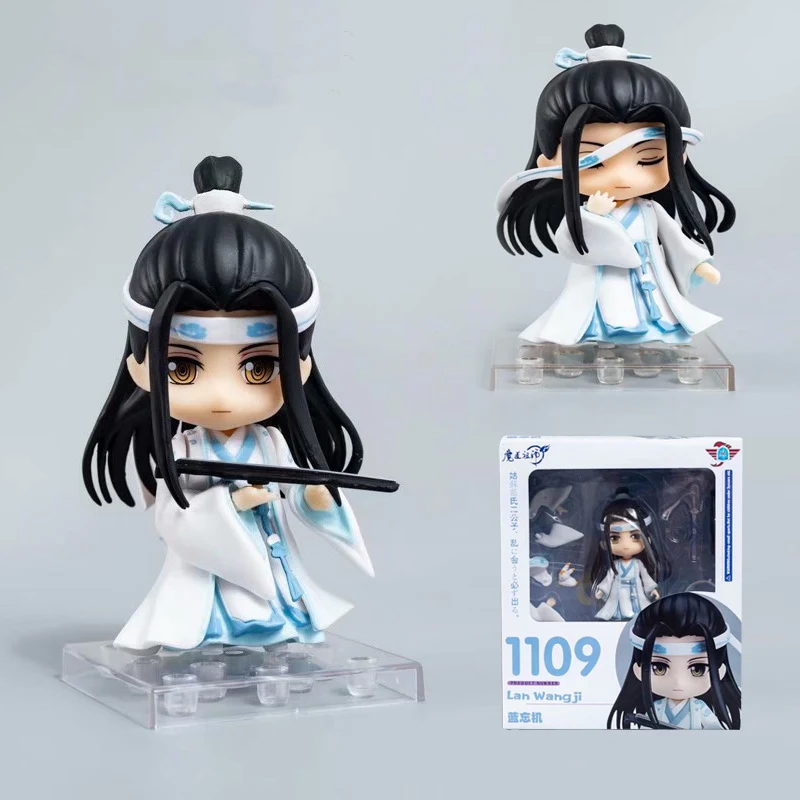 11 см mo dao zu shi фигурная игрушка Wei WuXian& Lan WangJi ПВХ фигурка Коллекция Модель милые игрушки кукла высокое качество - Цвет: lan wang ji