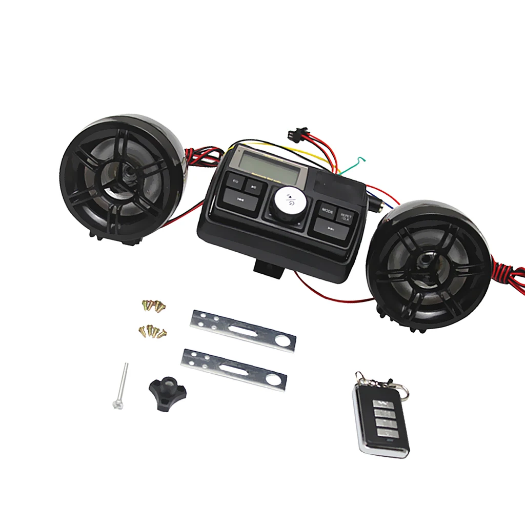 Waterproof Motorcycle FM Radio MP3 Audio Player Stereo System Support MP3 Music from USB or SD/TF card