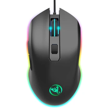 

Hxsj A869 6400Dpi 6 Buttons Rgb Optical Usb Wired Mouse Gamer Mice Computer Mause Mouse Gaming Mouse for Pro Gamer