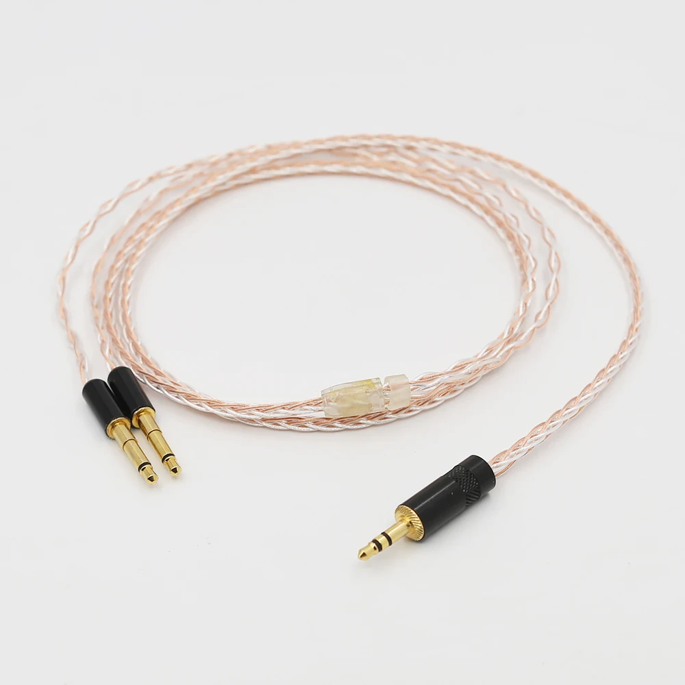Audiocrast 8cores Headphones Cable 3 5 stereo Audio Plug Audio Upgrade Cable For Meze 99 Classics Focal Elear