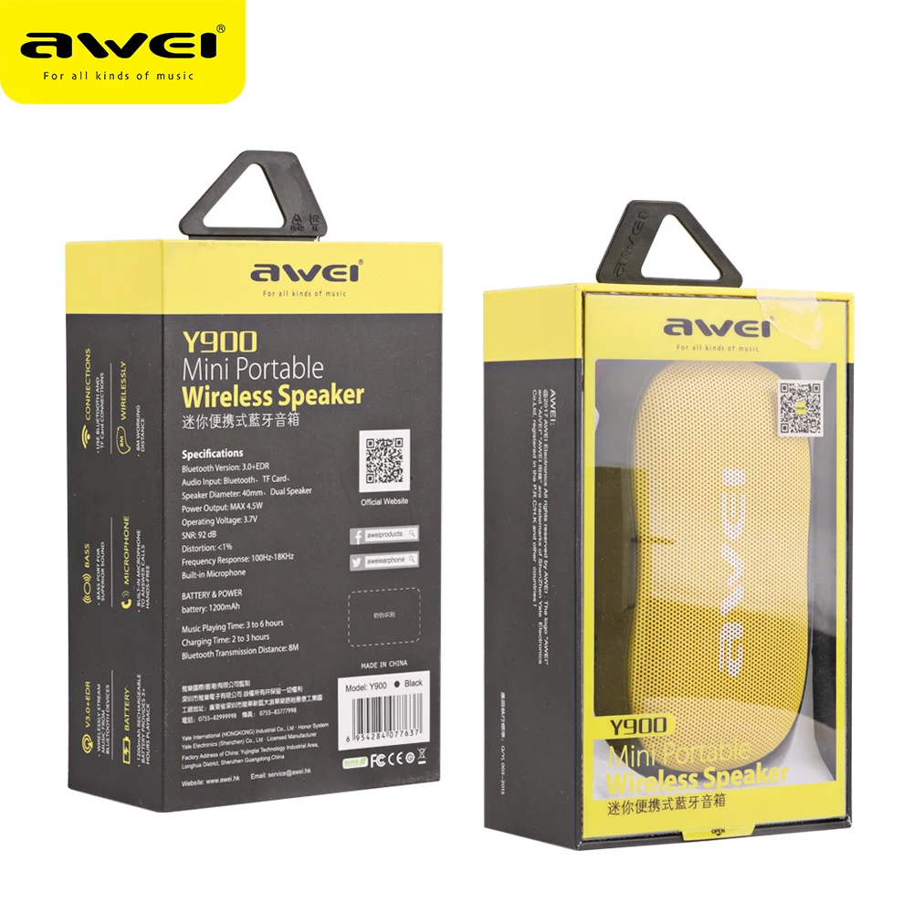Bluetooth Колонка Awei Y900 4 2 + EDR с поддержкой TF карты|Портативные колонки| |