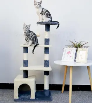 

Cat climbing frame cat nest cat tree integrated multilayer platform cat scratching column cat toy sisal castle villa supplies