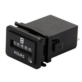 

HM001 AC110-250V Timer Mechanical Hour Meter Hourmeter for Engine Generator Boat Motorcross Motor Truck Tractor