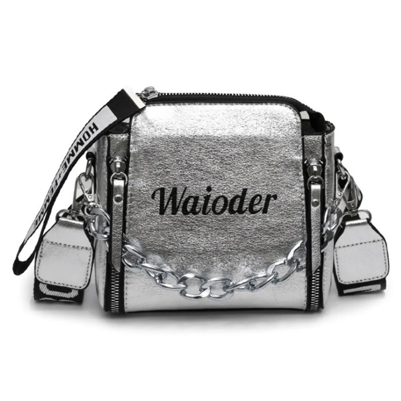 

Laser female Bags Fashion Luxury Shoulder Handbags Chains Crossbody Bag 2019 Letter Mini Flap Purse bolsa feminina