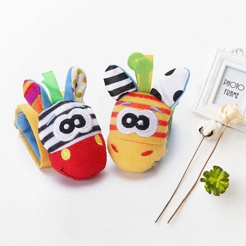 

Baby Hand Bell Socks Baby Animal Wrist Rattle Educational Toy Thermal Cotton Socks Gift New Arrival