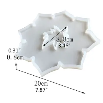 

Resin Crystal Epoxy Mold Irregular Flower Coaster Casting Silicone Mould DIY Crafts Tray Plate Decoration Making Tool