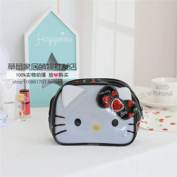 Sanrio, Hello Kitty My Melody косметиoroll косметичка из ПВХ женские водонепроницаемые портативные дорожные моющиеся сумки Органайзер для макияжа