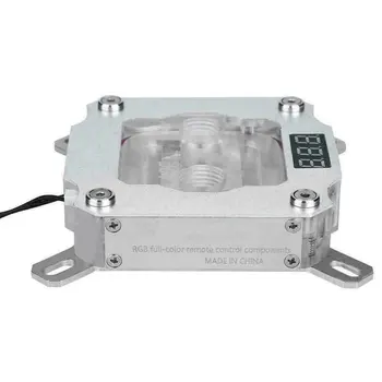 

With Screws PC Heat Reducing Waterblock Mainboard Copper Base CPU Water Cooling Block Temperature Display For Intel 1150 1151