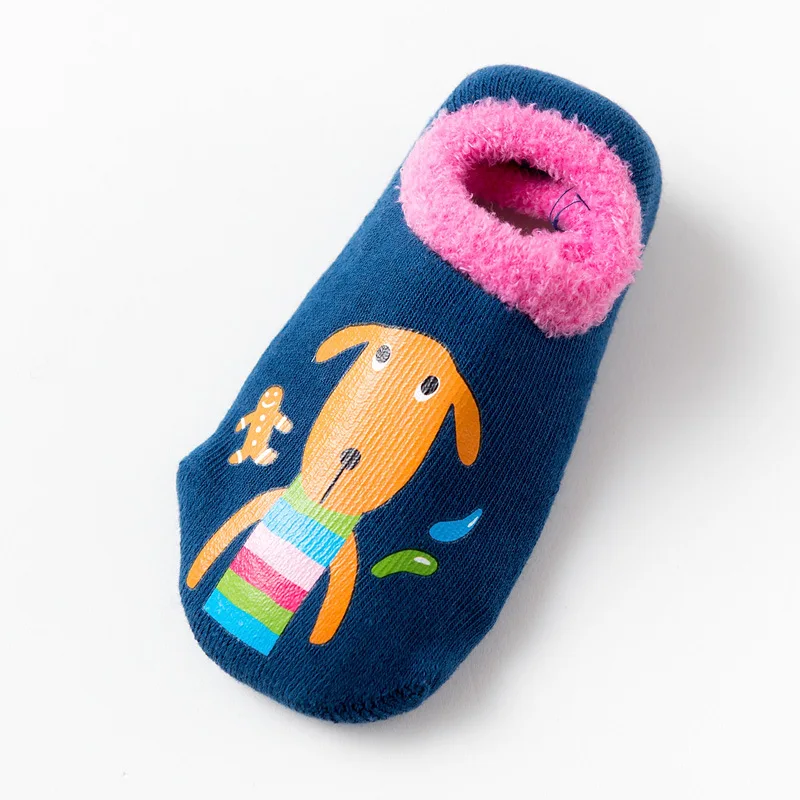 MOLIXINYU-зимние милые Мультяшные носки для маленьких девочек, плотные теплые детские носки из бархата вязаные хлопковые нескользящие носки для малышей - Цвет: SS11