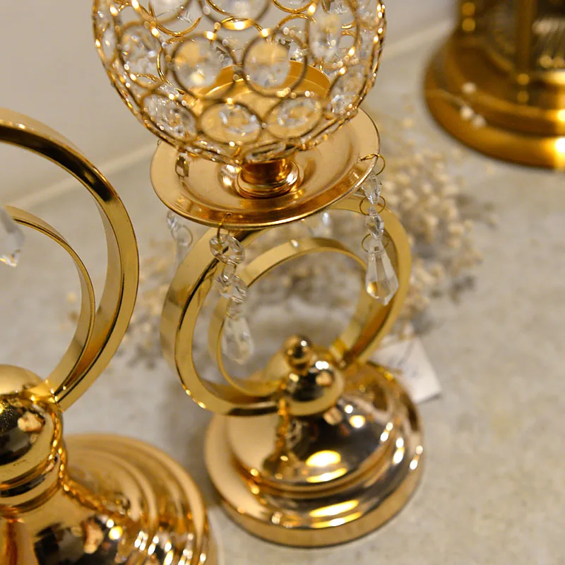 Gole Crystal candelabros свадебный подсвечник Настольный центр подсвечник подставка для свечи декоративный подсвечник для дома