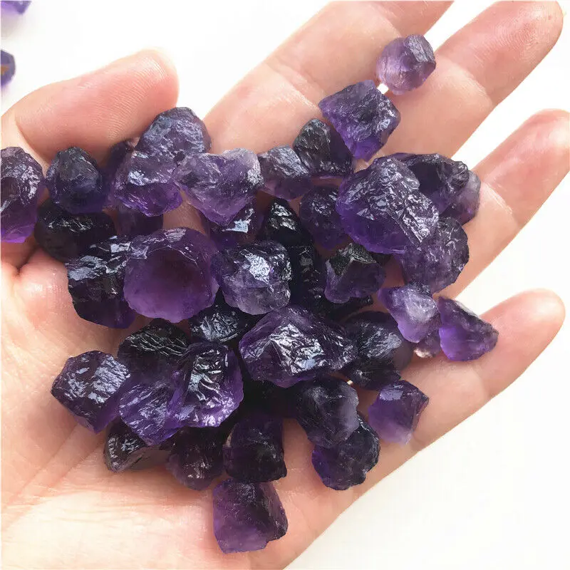 

50g 9-15mm Natural Amethyst Crystal Quartz Semi-precious Stone Unpolished Raw Minerals Natural Quartz Crystals