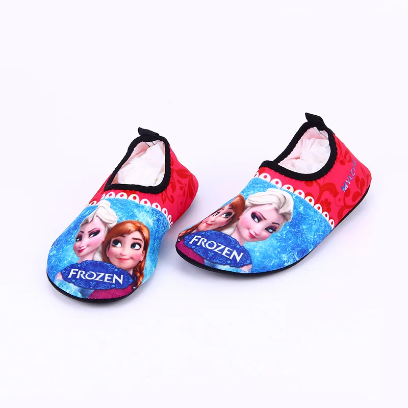 Обувь на мягкой резиновой подошве для помещений disney; сезон весна-лето; домашние детские носки для малышей; пляжная обувь - Цвет: 6