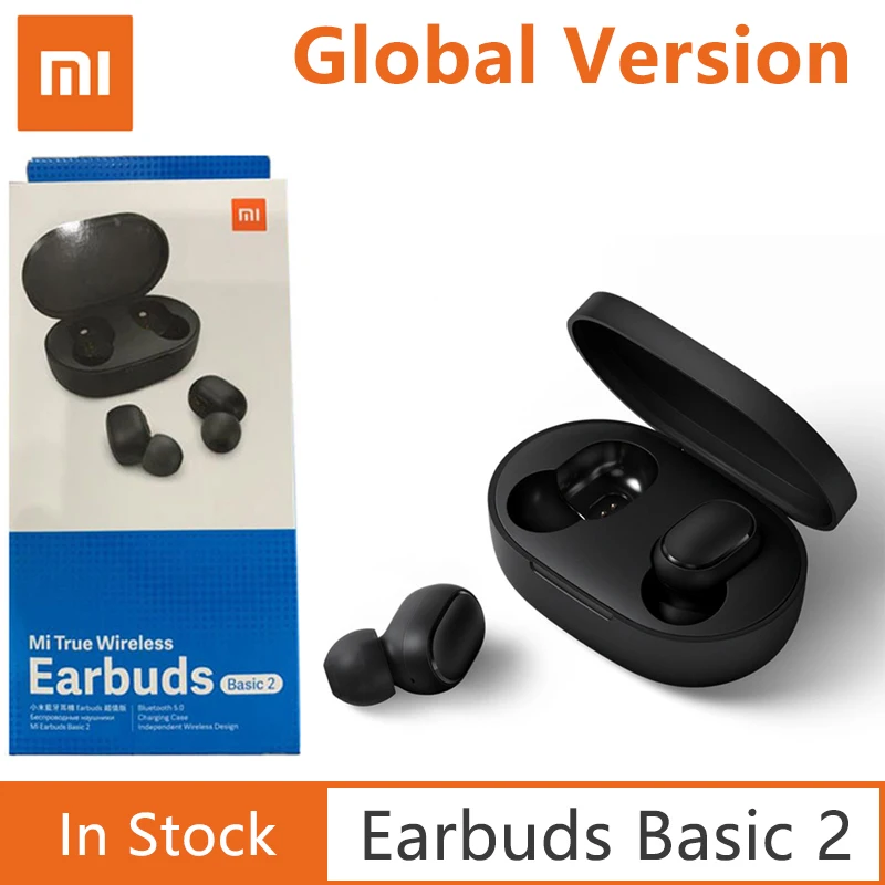 Original Xiaomi Redmi Airdots 2 TWS Bluetooth 5.0 Earphone Global Version Mi True Wireless Earbuds Basic Gaming Mode Auto Link |